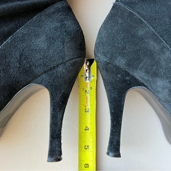 BCBGeneration Dishy Black Suede Platform Heeled Boots Women’s Size 9 - Picture 8 of 12